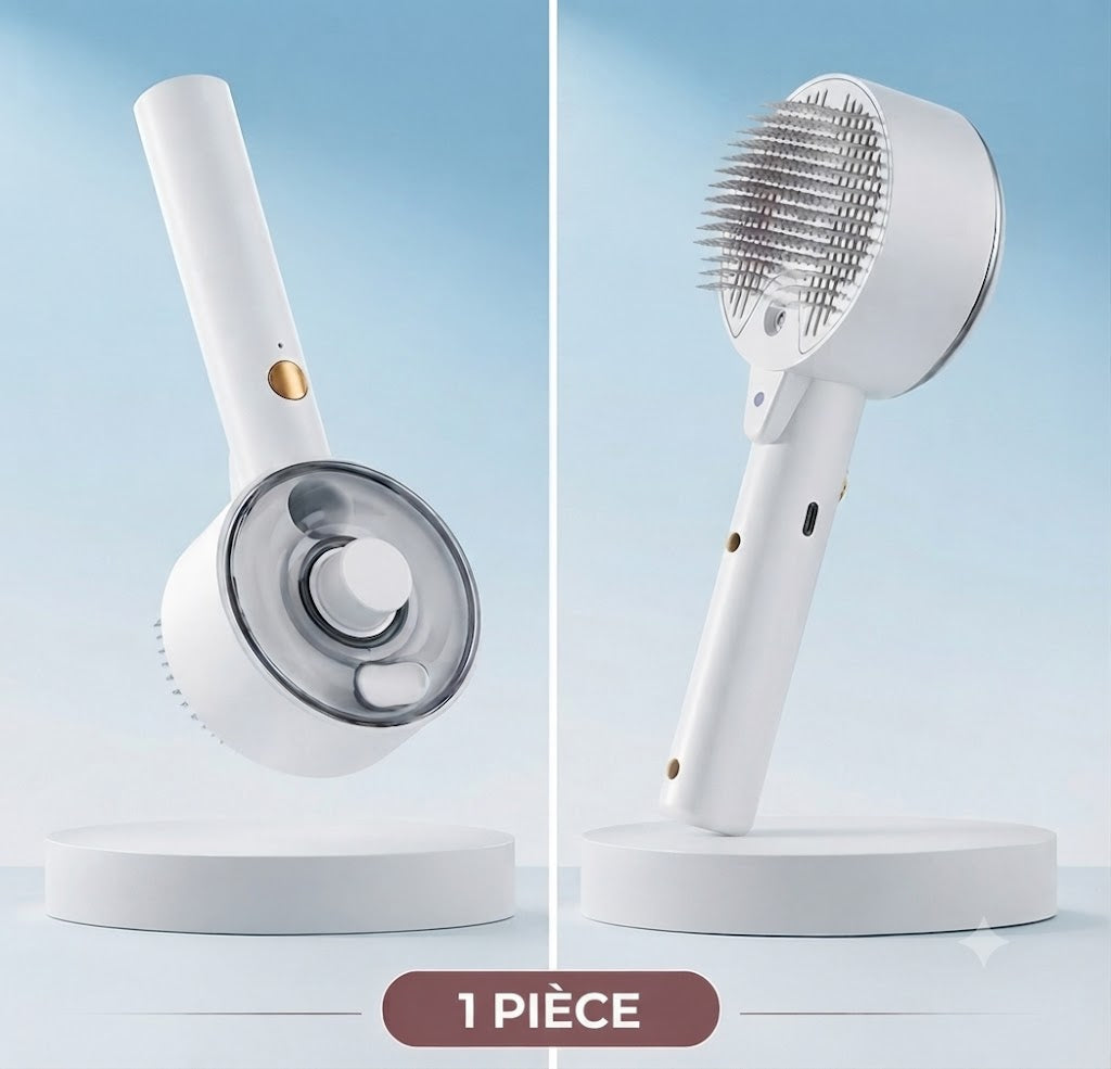 Animora Groom™ – Brosse de toilettage autonettoyante avec brume