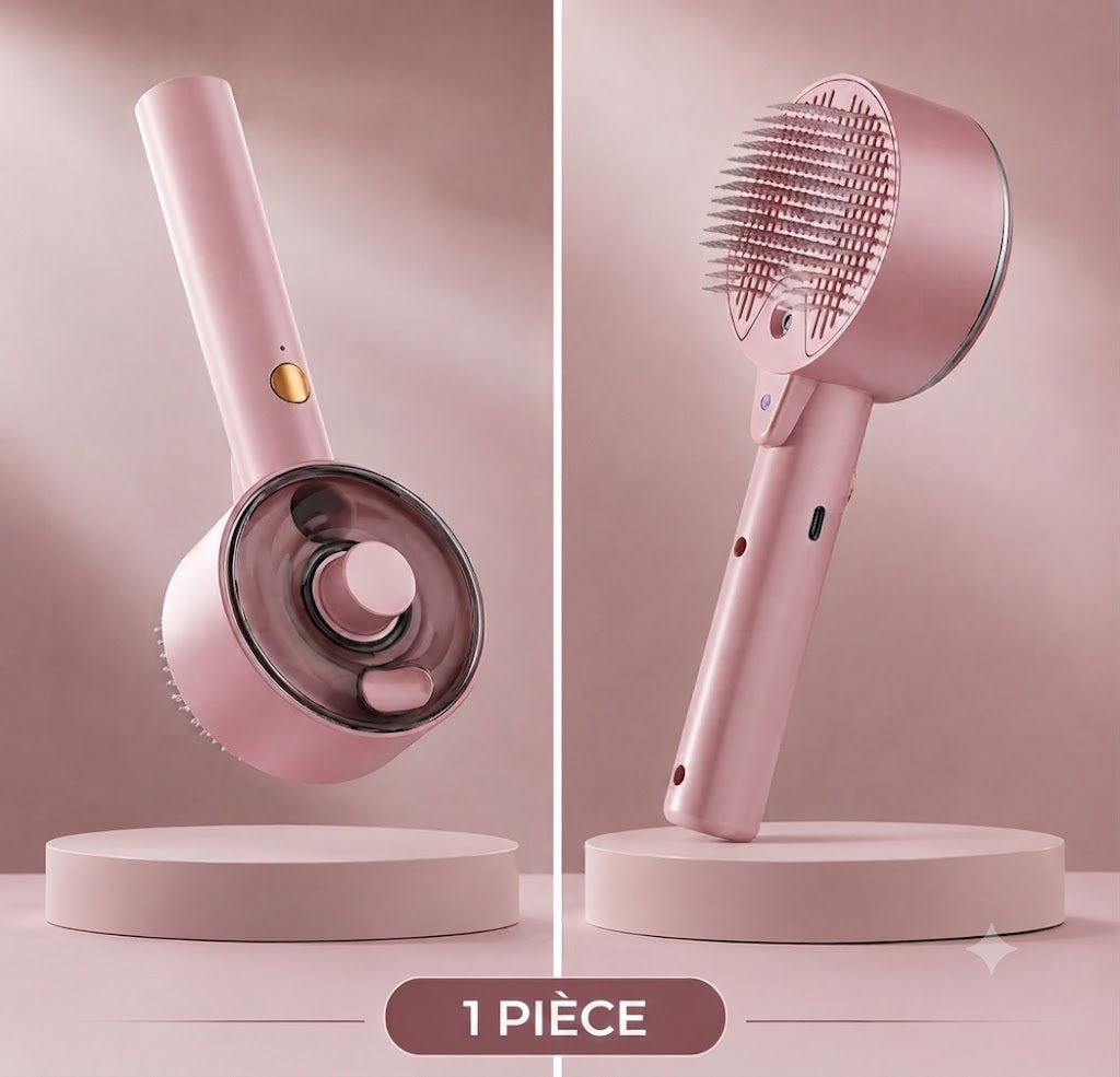 Animora Groom™ – Brosse de toilettage autonettoyante avec brume