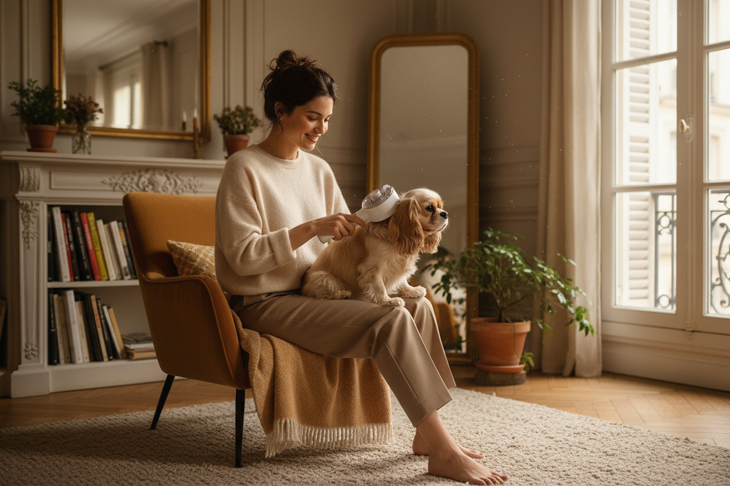 Animora Groom™ – Brosse de toilettage autonettoyante avec brume