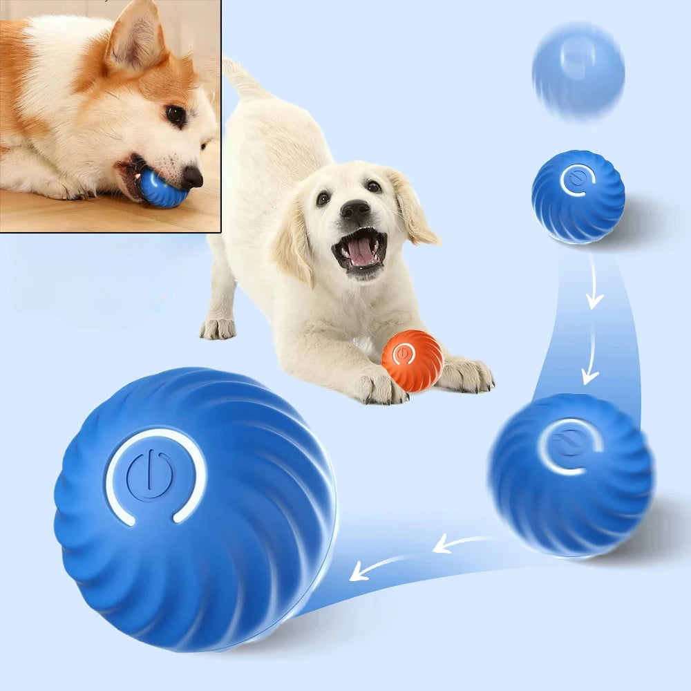 Balle Interactive Intelligente pour Chiens – Jouet à Rebond Automatique, Roulement Rotatif et Recharge USB – Le compagnon idéal pour occuper votre chiot et éviter l'ennui.