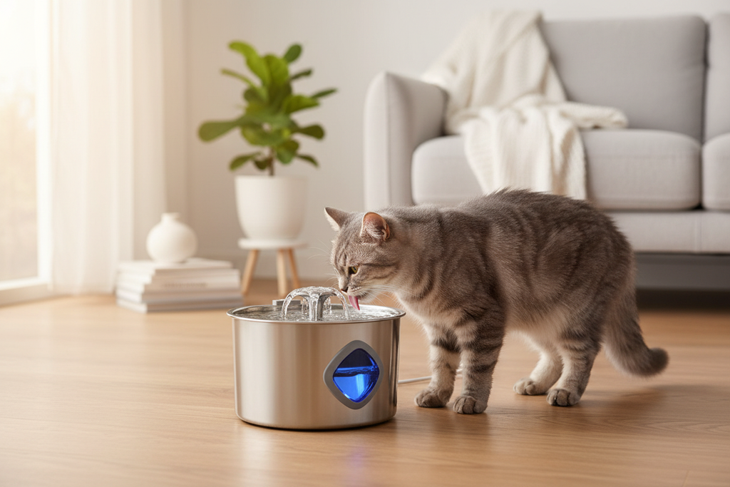 Fontaine à eau pour chat - Image d'ambiance lifestyle