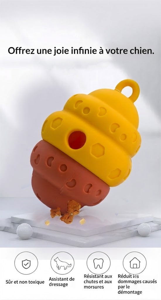 Dog Food Dispenser Toy - Safe, Durable, and Anti-Gobble